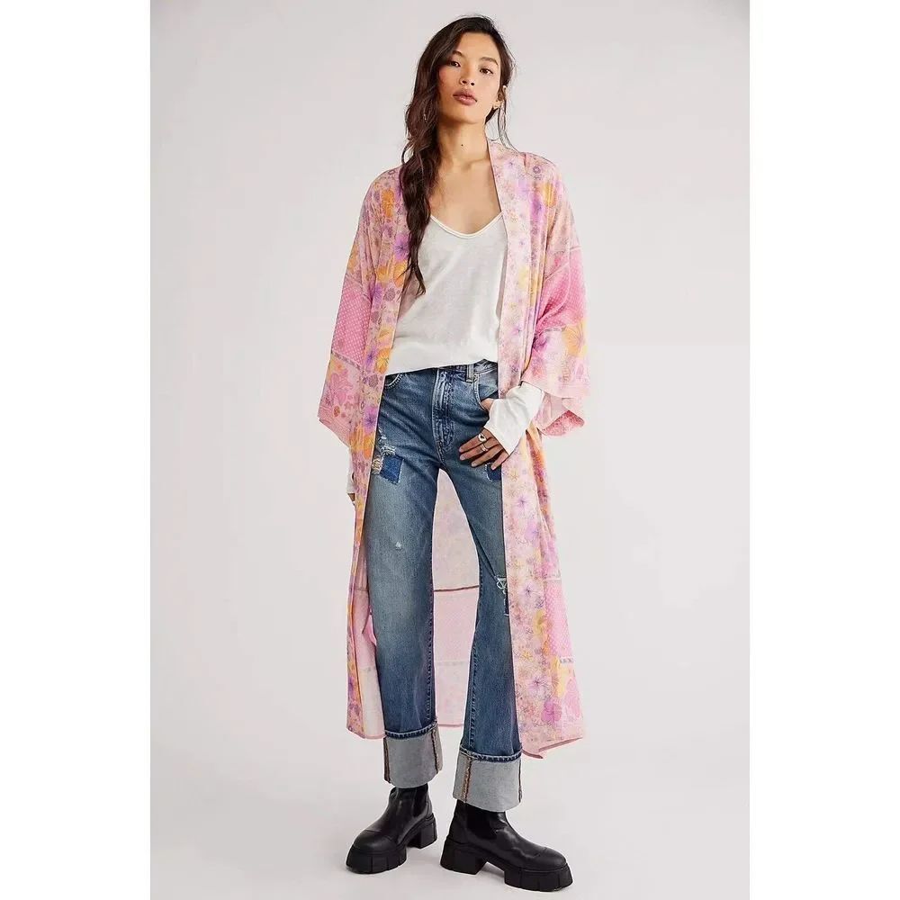 Free People Hibiscus Lane Maxi Kimono $260